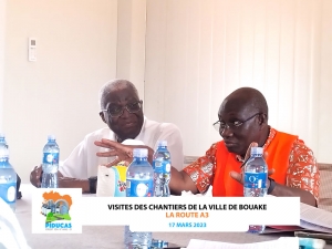 Visite des chantiers de la ville de BOUAKE - LA ROUTE A3 - 17 Mars 2023