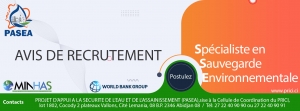 RECRUTEMENT D’UN (E) SPECIALISTE EN SAUVEGARDE ENVIRONNEMENTALE (PASEA)