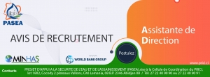 RECRUTEMENT DE DEUX (2) ASSISTANTES DE DIRECTION (PASEA)